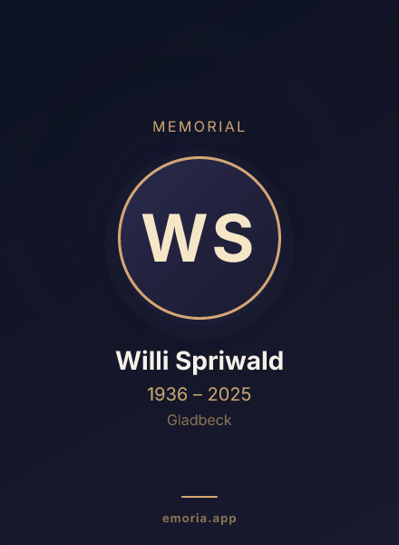 Memorial portrait of Willi Spriwald