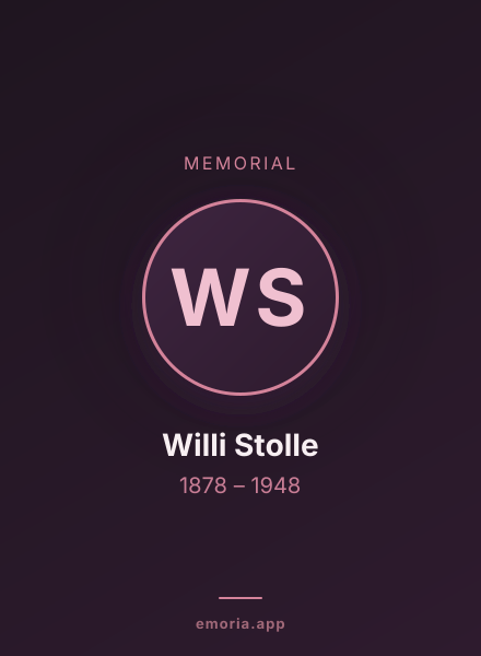 Memorial portrait of Willi Stolle
