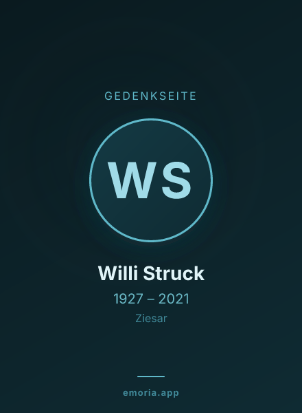 Gedenkportrait von Willi Struck