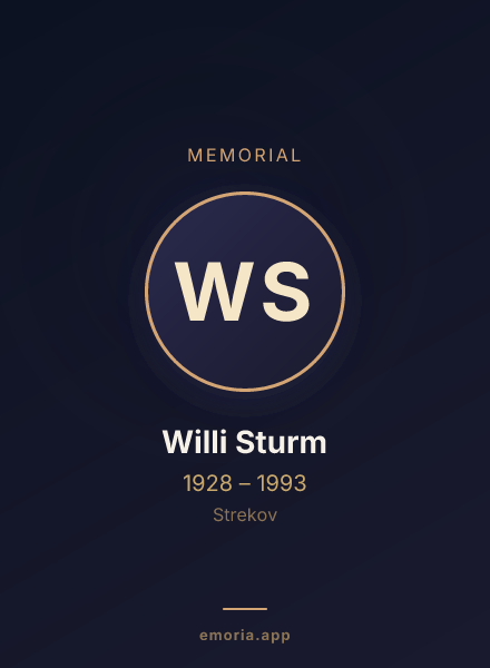 Memorial portrait of Willi Sturm