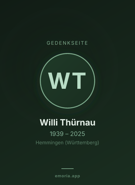 Gedenkportrait von Willi Thürnau
