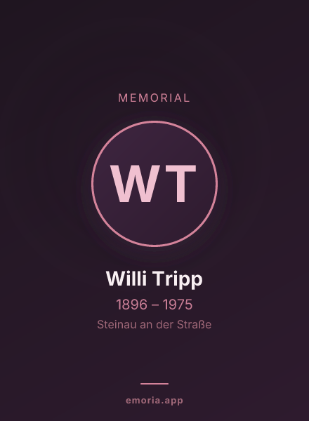 Memorial portrait of Willi Tripp