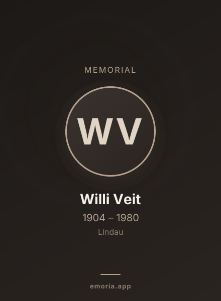 Memorial portrait of Willi Veit