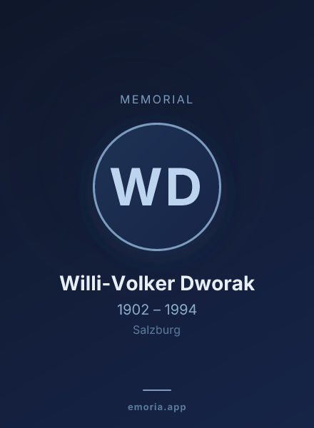 Memorial portrait of Willi-Volker Dworak