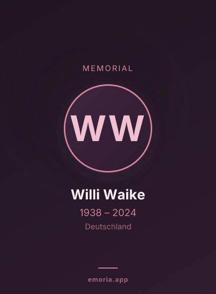 Memorial portrait of Willi Waike