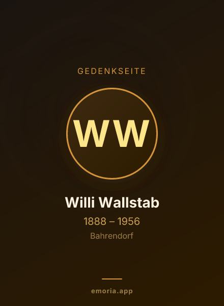 Gedenkportrait von Willi Wallstab