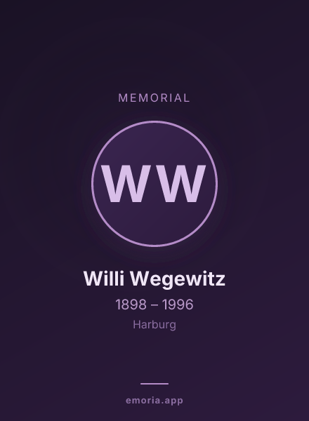 Memorial portrait of Willi Wegewitz