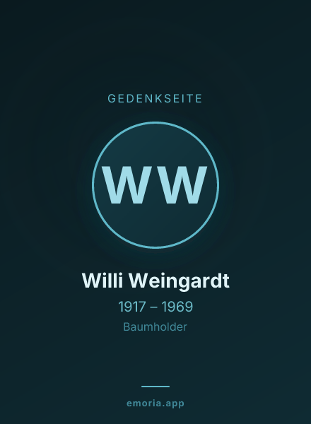 Gedenkportrait von Willi Weingardt