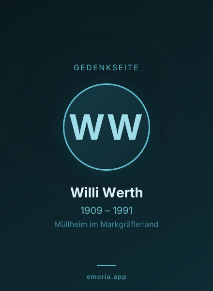Gedenkportrait von Willi Werth