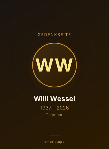 Gedenkportrait von Willi Wessel