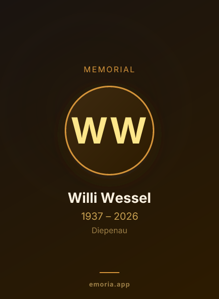 Memorial portrait of Willi Wessel