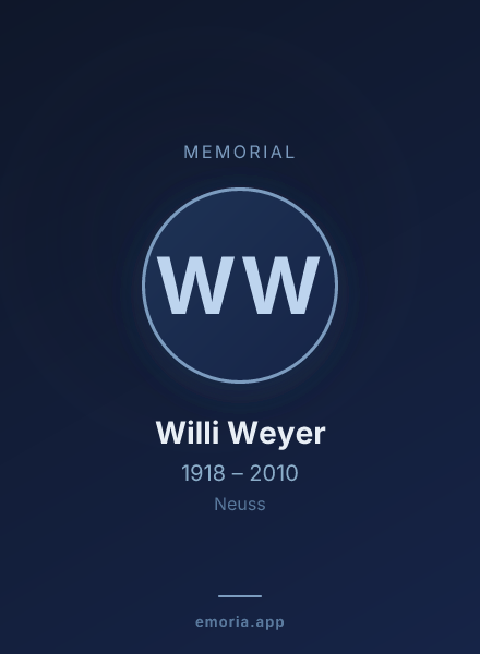 Memorial portrait of Willi Weyer