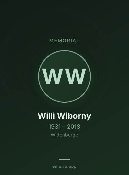 Memorial portrait of Willi Wiborny