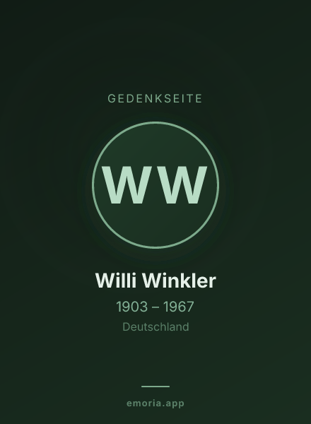 Gedenkportrait von Willi Winkler