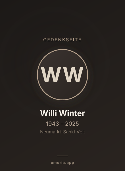 Gedenkportrait von Willi Winter