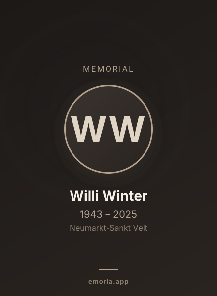 Memorial portrait of Willi Winter