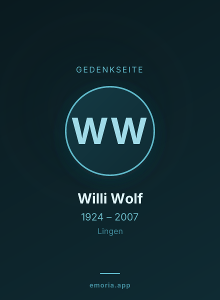 Gedenkportrait von Willi Wolf