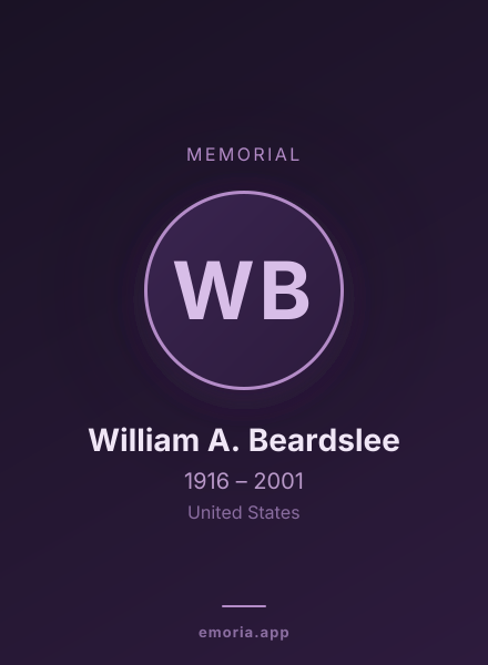 Memorial portrait of William A. Beardslee