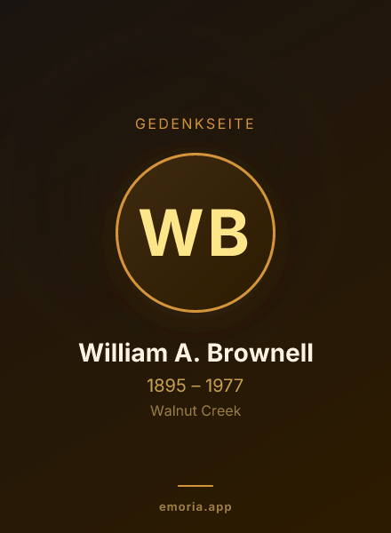 Gedenkportrait von William A. Brownell