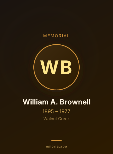 Memorial portrait of William A. Brownell