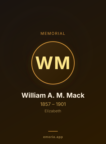 Memorial portrait of William A. M. Mack