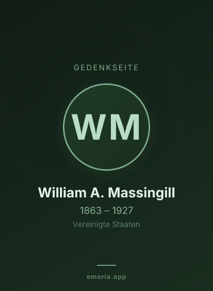 Gedenkportrait von William A. Massingill