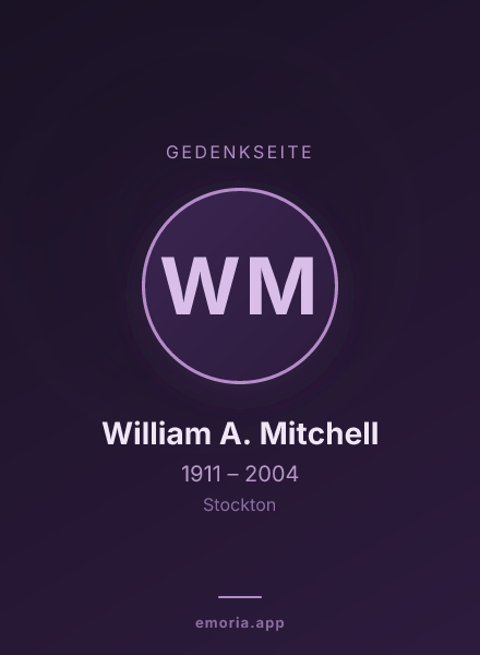 Gedenkportrait von William A. Mitchell