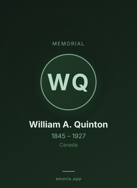 Memorial portrait of William A. Quinton