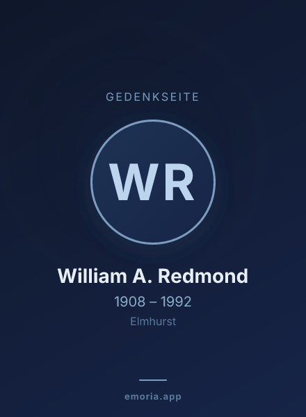 Gedenkportrait von William A. Redmond