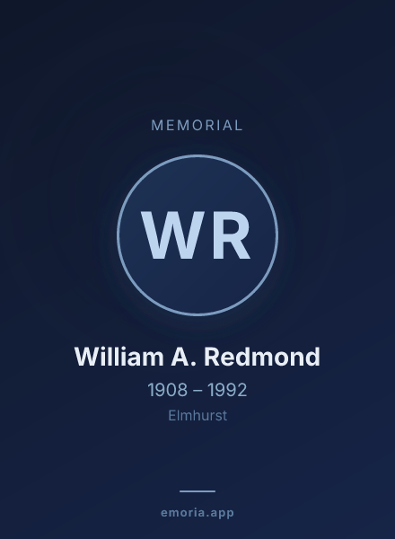 Memorial portrait of William A. Redmond
