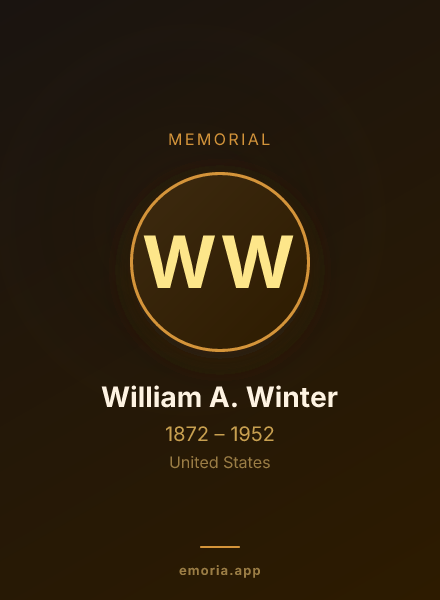 Memorial portrait of William A. Winter