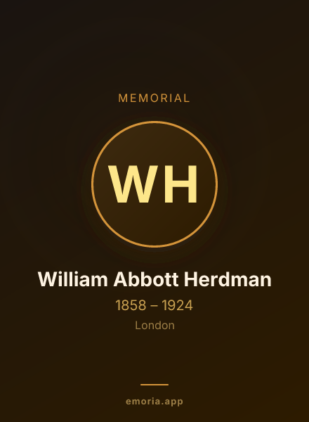 Memorial portrait of William Abbott Herdman
