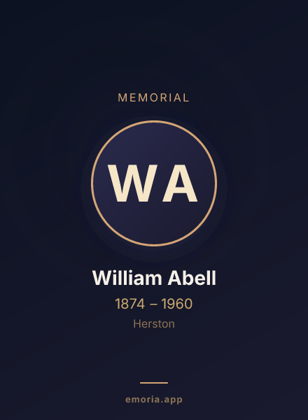 Memorial portrait of William Abell