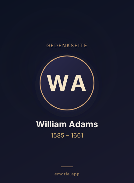 Gedenkportrait von William Adams