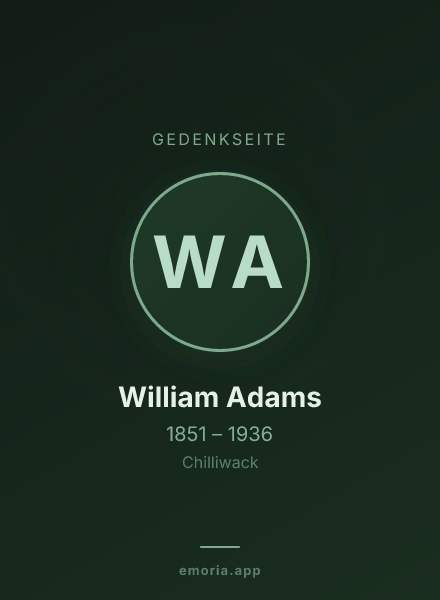 Gedenkportrait von William Adams