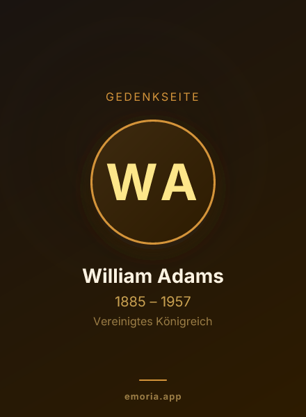 Gedenkportrait von William Adams
