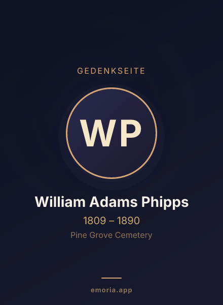 Gedenkportrait von William Adams Phipps