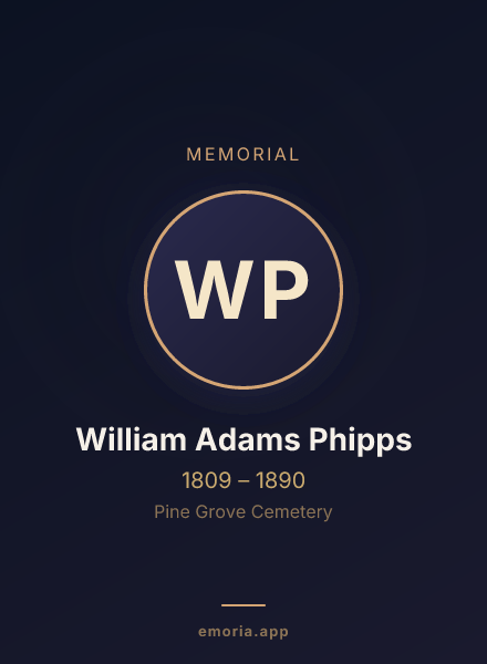 Memorial portrait of William Adams Phipps