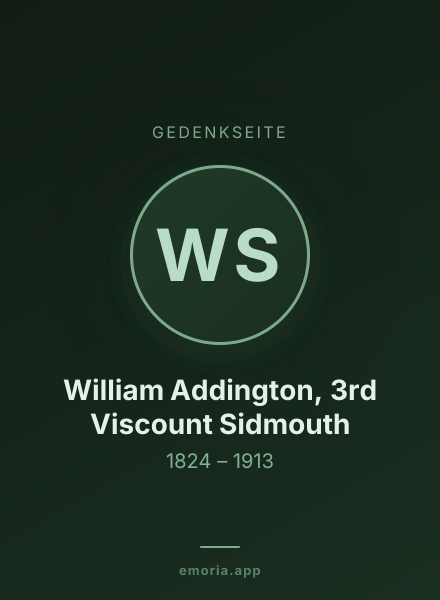 Gedenkportrait von William Addington, 3rd Viscount Sidmouth