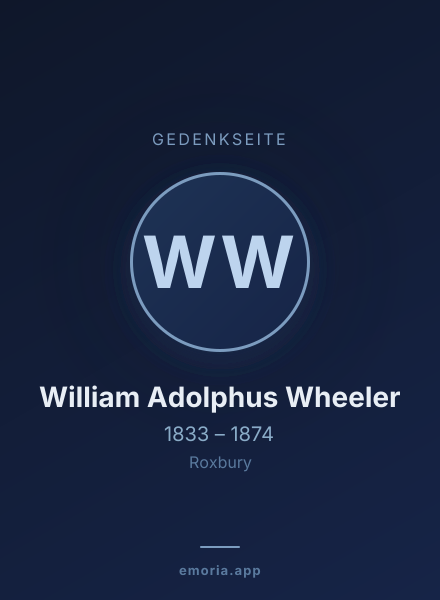 Gedenkportrait von William Adolphus Wheeler