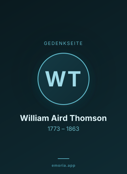 Gedenkportrait von William Aird Thomson