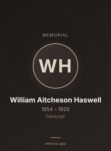 Memorial portrait of William Aitcheson Haswell