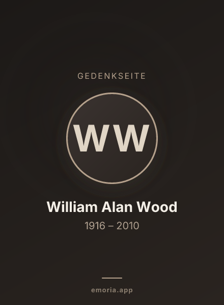 Gedenkportrait von William Alan Wood