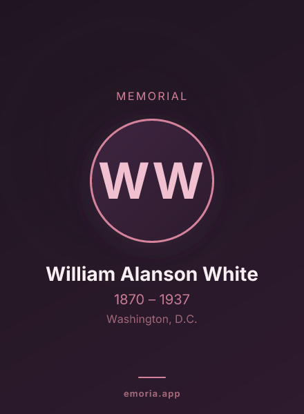 Memorial portrait of William Alanson White