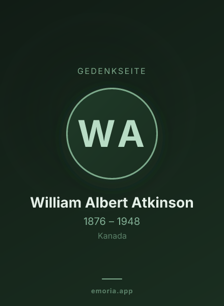 Gedenkportrait von William Albert Atkinson