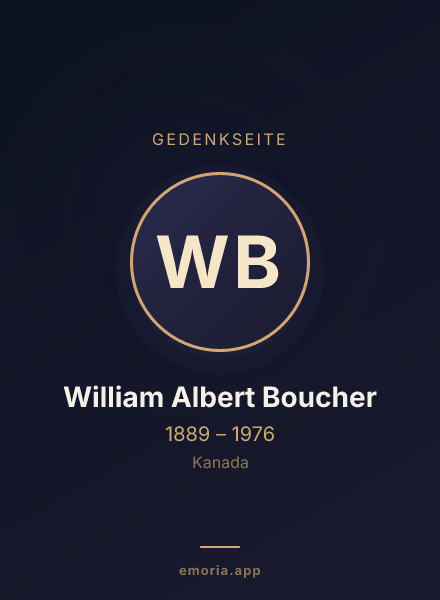 Gedenkportrait von William Albert Boucher