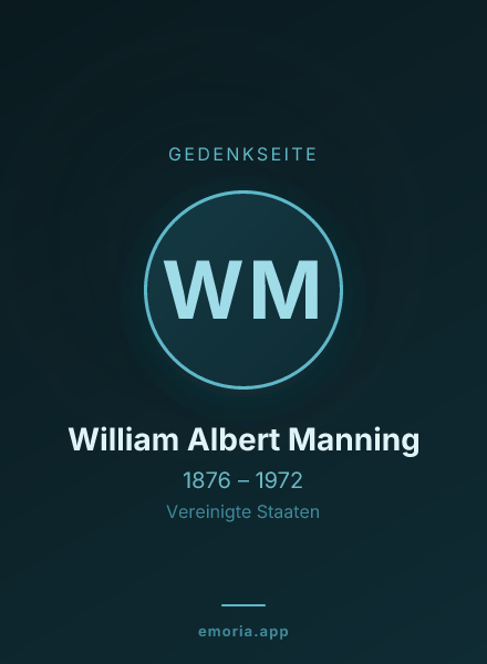 Gedenkportrait von William Albert Manning