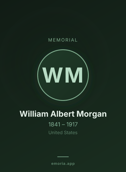 Memorial portrait of William Albert Morgan