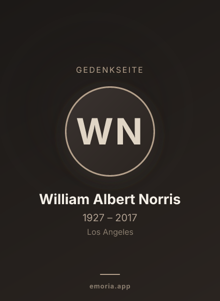 Gedenkportrait von William Albert Norris