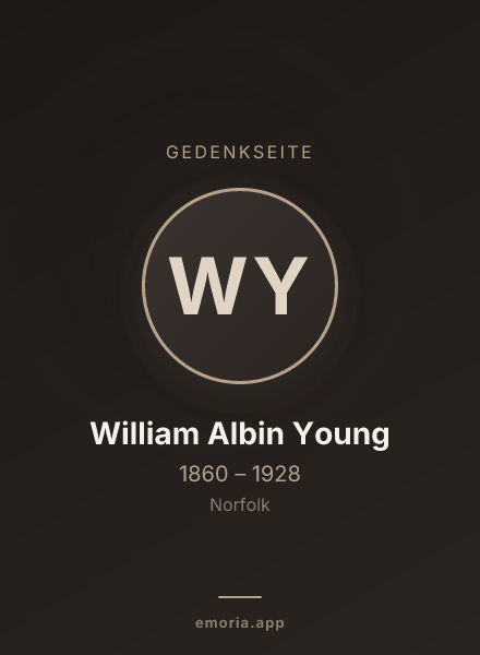 Gedenkportrait von William Albin Young